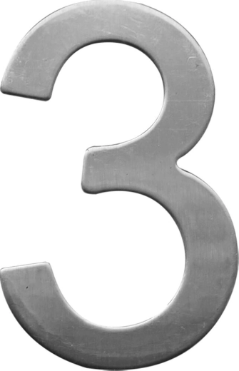 Domovní číslice STAR 3 z nerezové oceli 75 mm