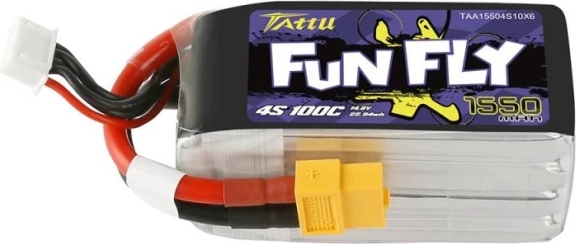 Tattu Fun Fly 1550 mAh 4S LiPo baterie 100C s konektorem XT60