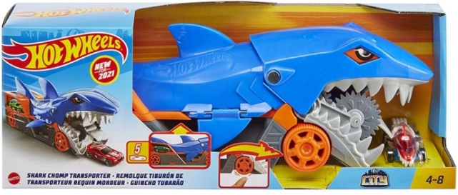 Hot wheels city rekin transporter – žraločí přepravník autíček