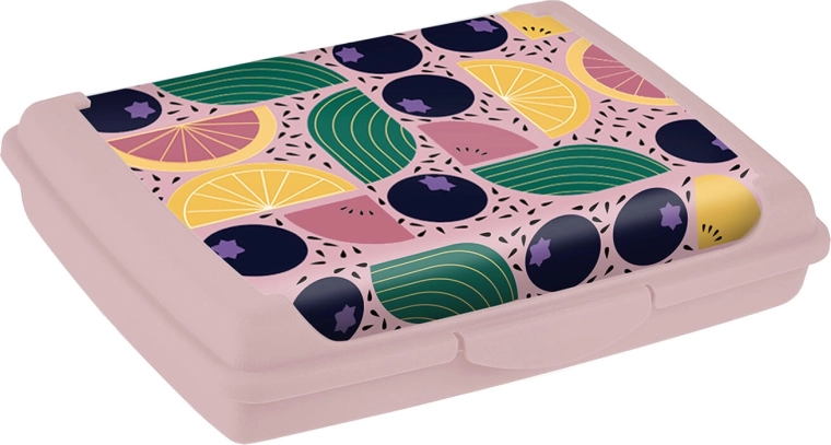 Svačinový box s klipem 17 × 13 × 3,5 cm (mix barev a motivů)