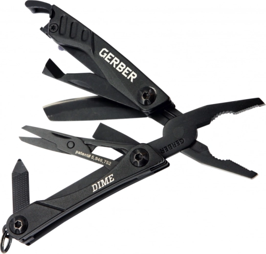 Gerber Dime Multi-Tool černý multifunkční nástroj s 12 funkcemi