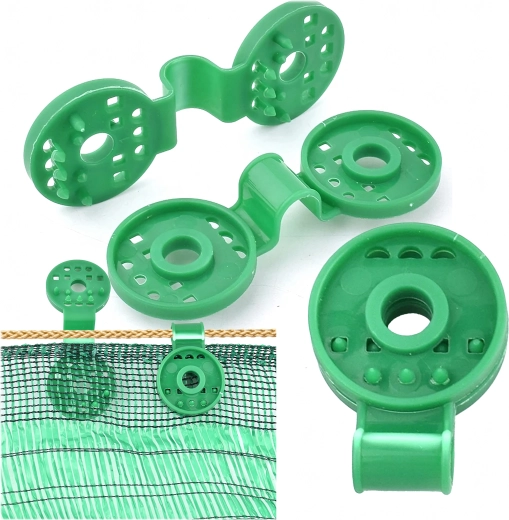 Klipsy pro upevnění stínicí sítě na plot, 20 ks, zelené