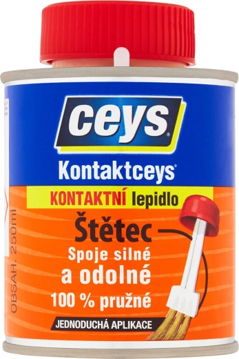 Kontaktní lepidlo 250 ml se štětcem KONTAKTCEYS