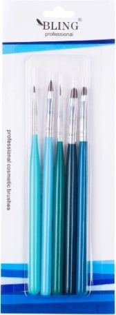 Profesionální sada štětců na nehty BLING – 5 ks