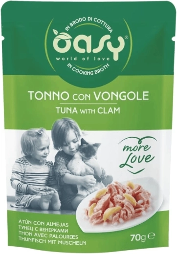 Oasy More Love kapsička pro kočky tuňák s mušlemi 70 g