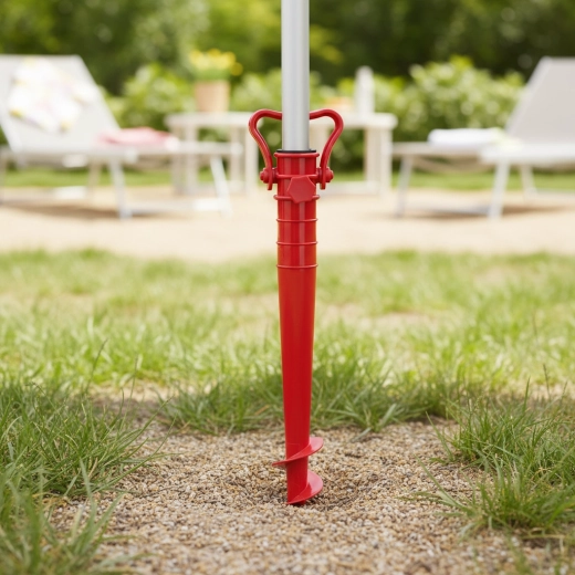 Vrutový stojan na slunečník 38 cm, mix barev