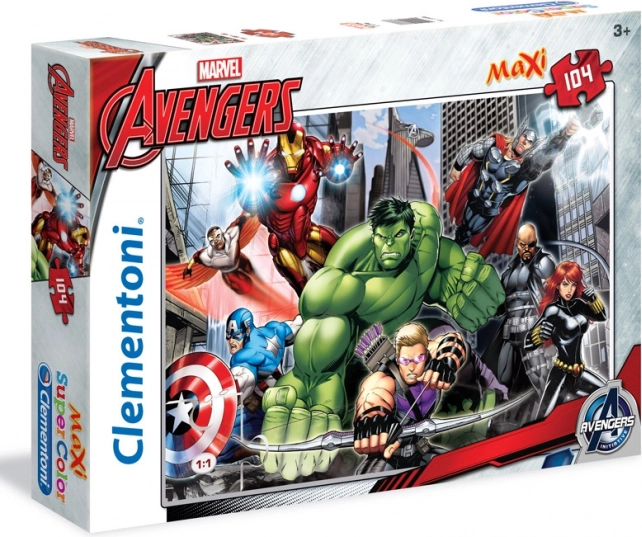 Puzzle CLEMENTONI Avengers Připraveni k boji MAXI 104 dílků