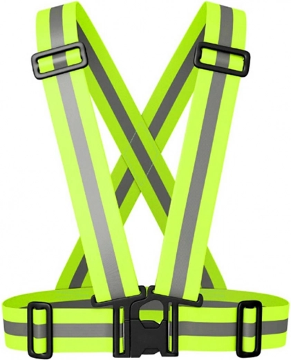 Reflexní nastavitelné šle – zelená bezpečnostní vesta