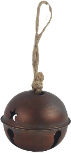 Kovová závěsná rolnička hnědá
