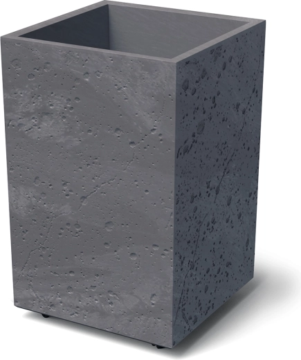 Květináč Sierra Square High betonový efekt 38,5 cm marengo