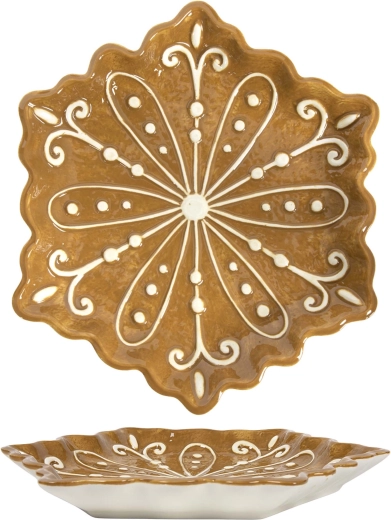 Vánoční talíř čtvercový 22,5 × 22,5 cm