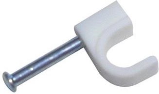 Kruhové kabelové příchytky 10 mm, bílá, 25 ks