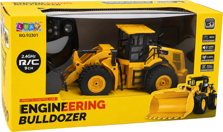 Dálkově ovládaný buldozer RC s ovladačem - 1 kus
