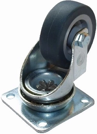 Otočná nábytková kolečka na parkety 30 mm, gumová (4 ks)