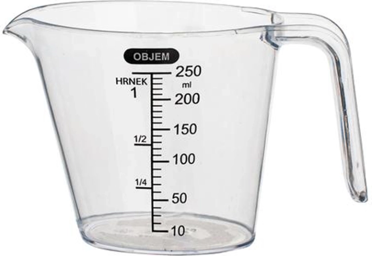 Plastová odměrka s výlevkou 250 ml TORO
