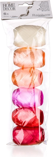 Stuha Rainbow 10 m mix barev 6 ks