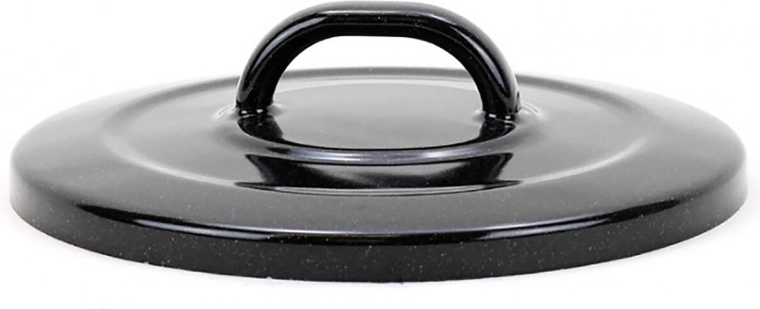 Poklice BELIS Standard 20 cm – smaltovaná černá s bílou pihou