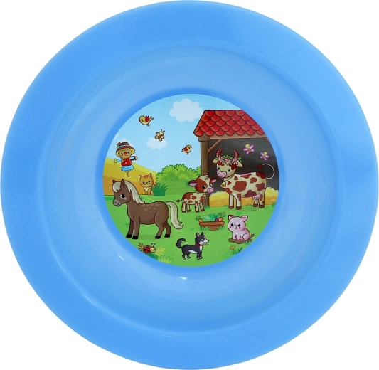 Dětský hluboký talíř Farma 17,3 cm plast