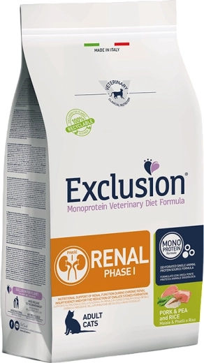 Exclusion Renal Phase 1 pro kočky 300 g, vepřové s hrachem a rýží