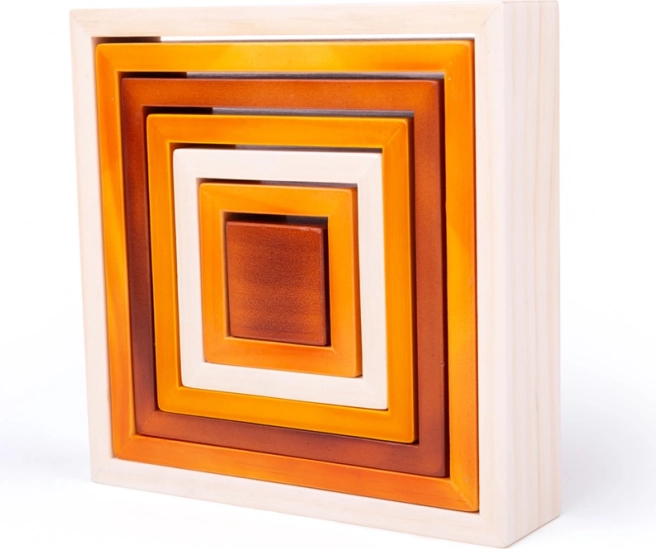 Bigjigs Toys dřevěné skládací čtverce pro děti