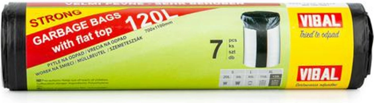 Pytle na odpad 120 l, černé, 7 ks