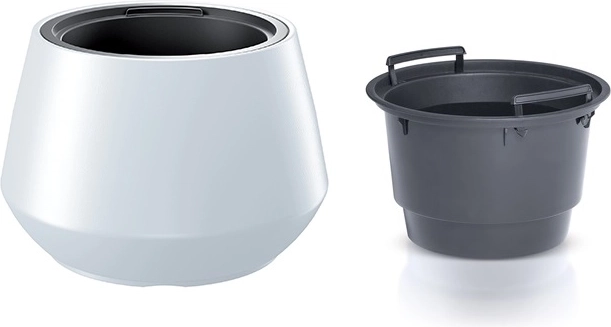 Květináč s vložkou 43,6 cm bílý – elegantní odolný plastový obal na rostliny