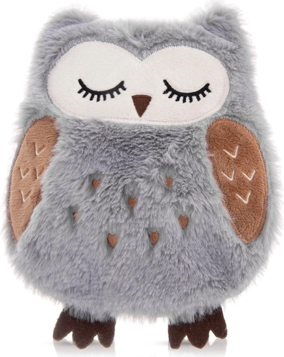 Termofor s pšenicí a levandulí v plyšové sově 21 × 17 cm