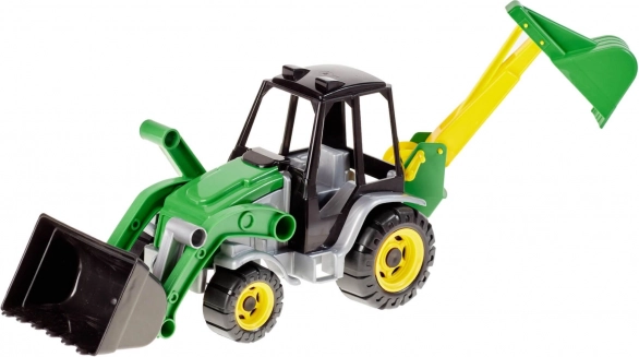 Traktor s předním a zadním nakladačem pro děti