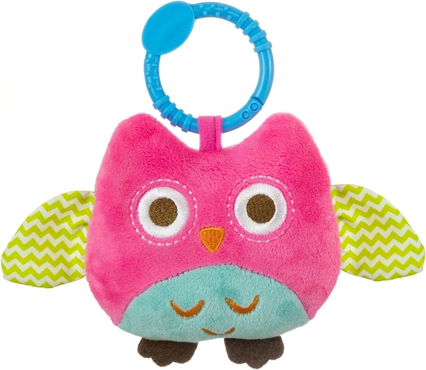 Plyšová závěsná sovička Happy Owl růžová