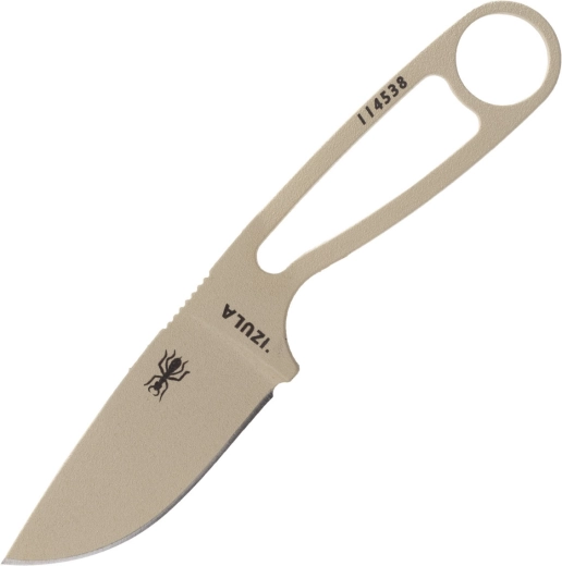 Nůž ESEE Izula Desert Tan s pevnou čepelí 7,3 cm a pouzdrem