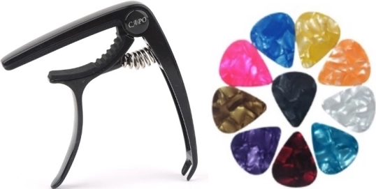 Univerzální kapodastr na kytaru černý