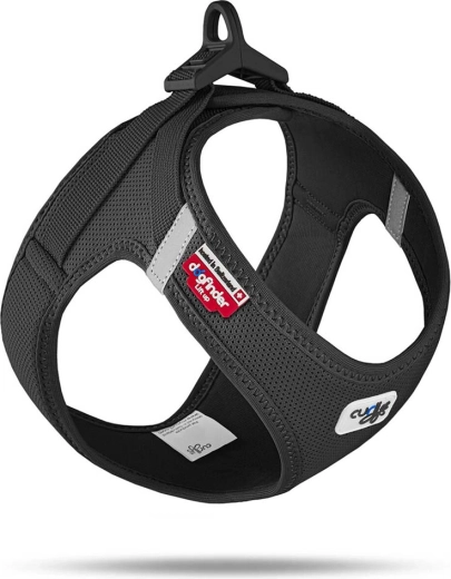Curli postroj pro psy Air-Mesh s přezkou, černý (XS, 3–5 kg)