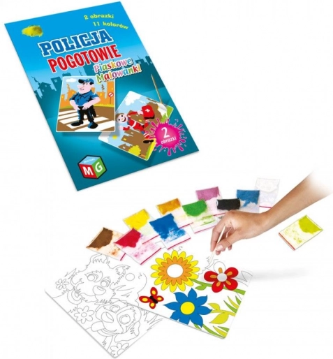 Pískové vybarvování – policie a ambulance