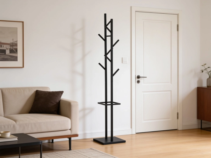 Stojací věšák AXON 178 cm černý