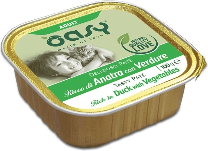 Oasy Tasty Pate Adult paštika s kachním masem a zeleninou 100 g