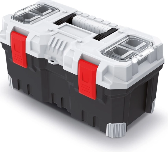 Plastový kufr na nářadí TITAN PLUS 49,6 × 25,8 × 24 cm, šedý