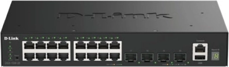D-Link spravovatelný síťový přepínač s 16 gigabitovými porty a 4 porty 10G SFP+