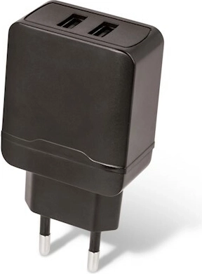 Maxlife síťová nabíječka 2× USB Fast Charge 2.4A, černá