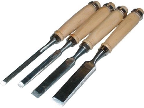 Sada dlát 4 ks s dřevěnou rukojetí