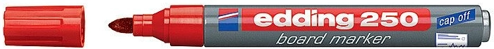Popisovač na bílé tabule edding 250, červený