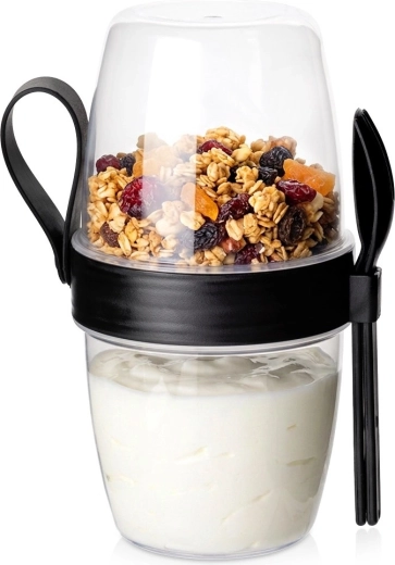 Vilde dvoukomorový kelímek na jogurt s příborem 800 ml
