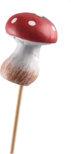 Keramický dekorativní zápich muchomůrka 6 cm