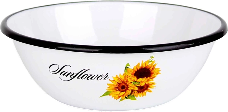 Smaltovaná miska se slunečnicemi 16 cm