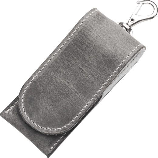 MKm leather tool pouch kožené pouzdro na EDC – šedobílé