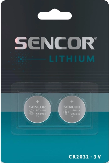 Sencor lithiová knoflíková baterie CR2032 3 V, 2 ks