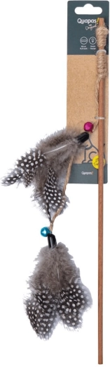 Quapas! přírodní udička pro kočky s dvojitými peříčky