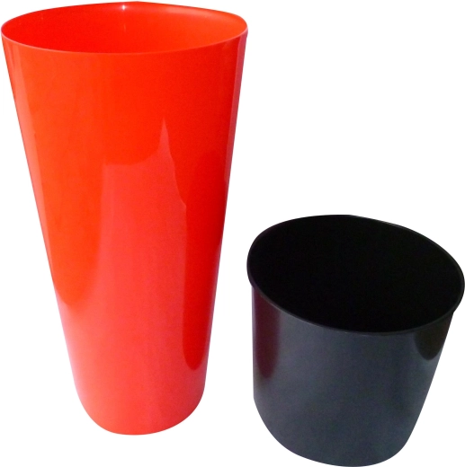 květináč Tubus Slim, korálový