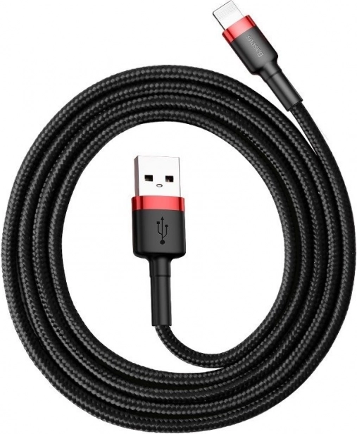 Baseus Cafule USB Lightning kabel 2 m 1,5 A – Červeno‑černý