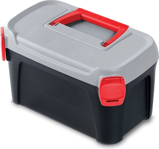 Kufr na nářadí Smart 7 l, černý se šedým víkem