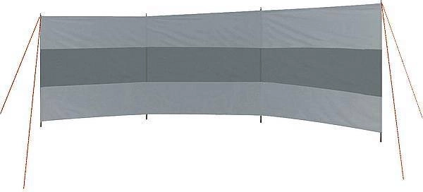 Plážový paravan 140 × 500 cm, třísekční, šedo-antracitový